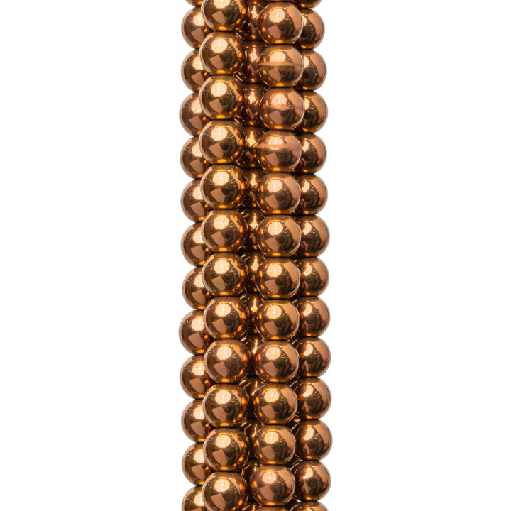 Hematites Liso Redondo 03mm Bronce