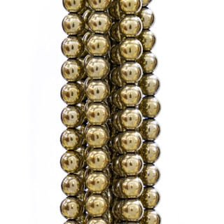 Ematite Pirite Tondo Liscio  6mm