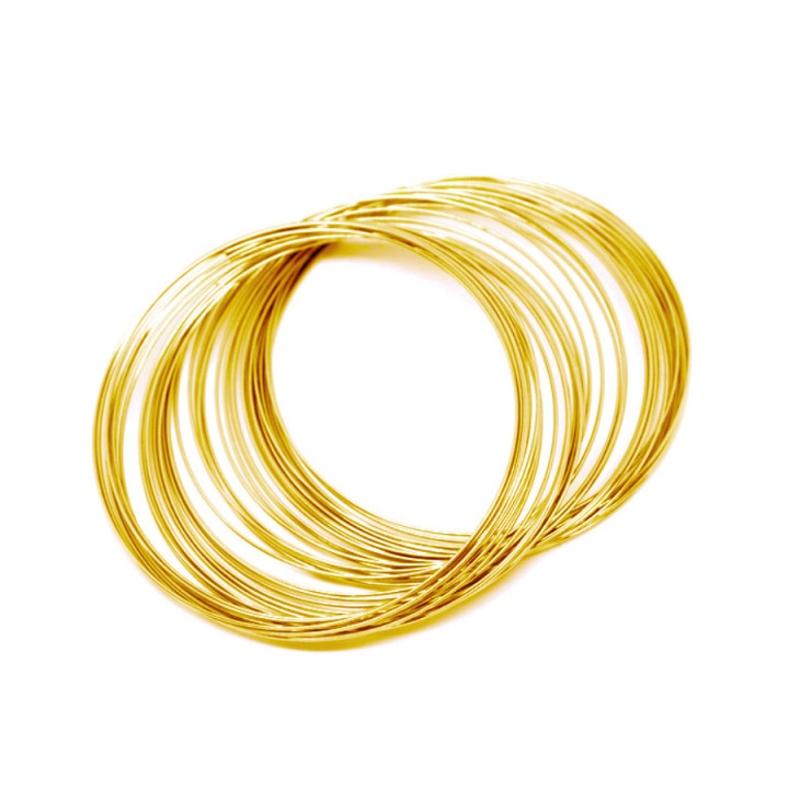 Filo Armonico Di Acciaio 316 Per Bracciali 0,8x65mm 75gr Placcato Oro