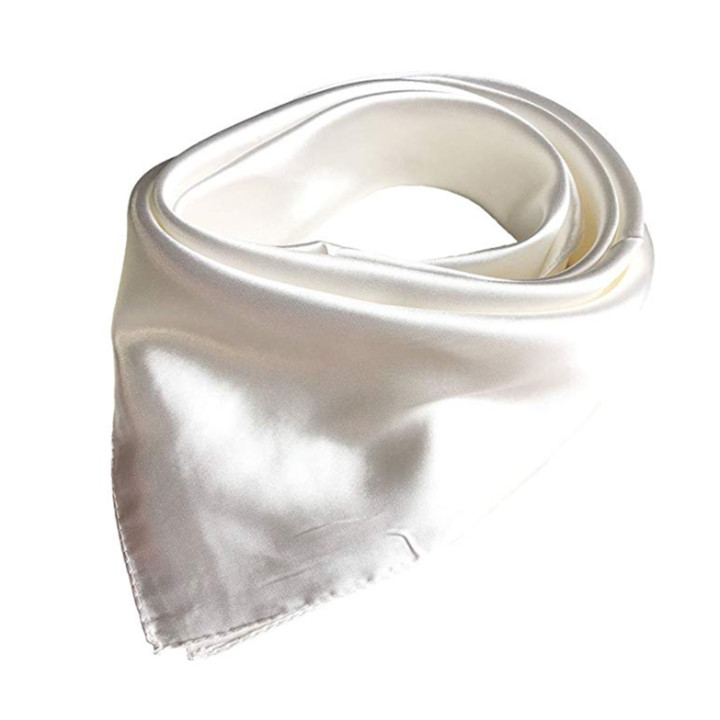 Κασκόλ 90x90cm Μονόχρωμο 1τμχ Λευκό