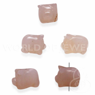 Weiße Achat Ferkel 18x13mm 14St