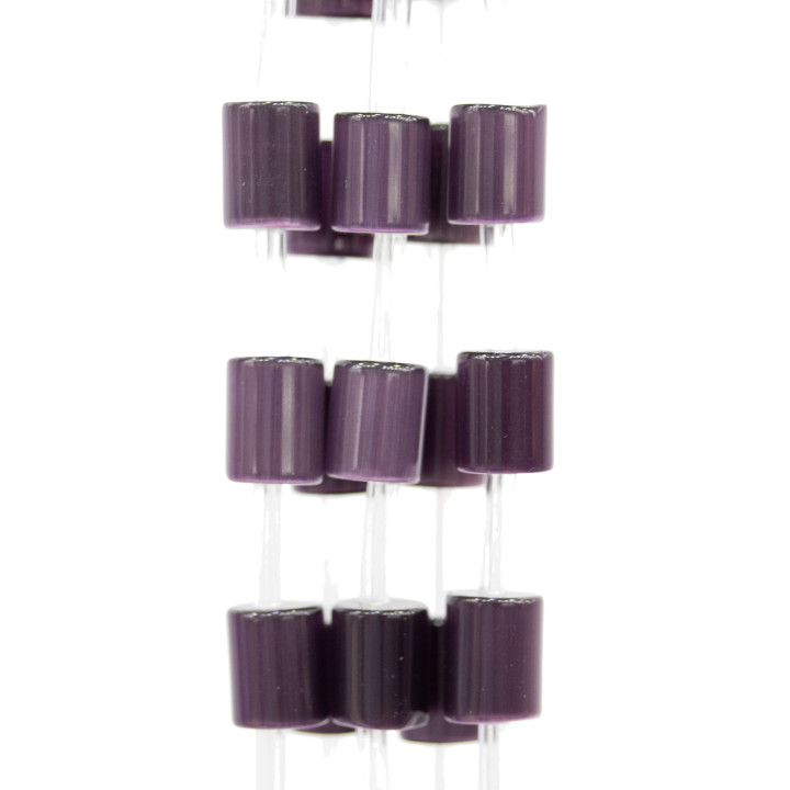 Κύλινδρος Cat's Eye 8x10mm Σκούρο Μωβ