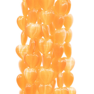 Cat's Eye Herz Orange 10 mm Platte