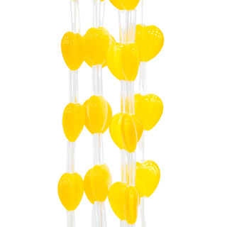 Katzenauge Herz flach 12mm Hellorange