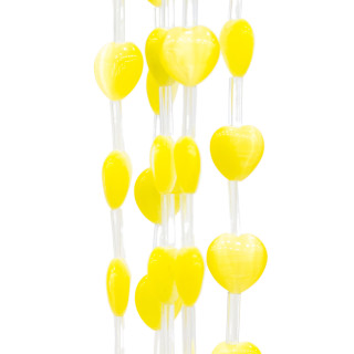Cat's Eye Heart Plate 12mm Yellow