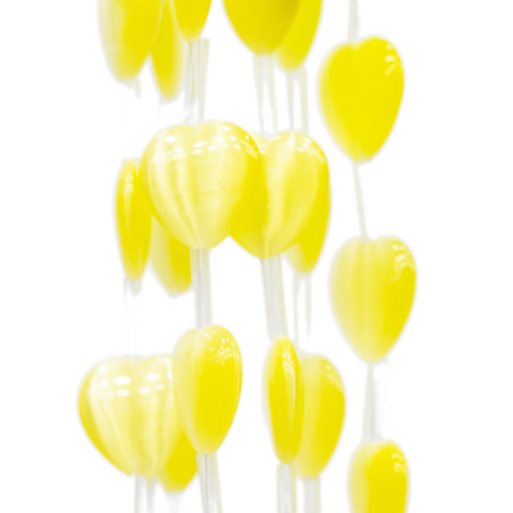 Cat's Eye Heart Plate 16mm Yellow