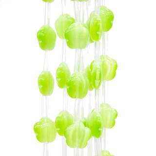 Cat's Eye Flower 5 Blütenblätter Flach 12mm Apfelgrün