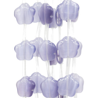 Occhio Di Gatto Fiore A 5 Petali Piatto 14mm Grigio Celeste