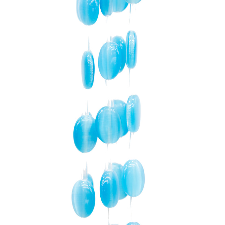 Katzenauge Oval Flat 10x14mm Hellblau