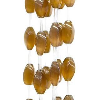 Cat's Eye Oval Twist 8x17mm Brown