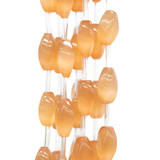 Cat's Eye Oval Twist 8x17mm Ροδάκινο