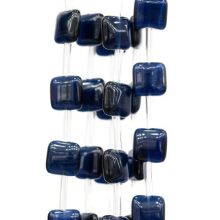 Cat's Eye Flat Square 10mm Dark Blue