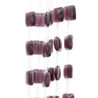 Katzenauge, flach, quadratisch, 10 mm, lila