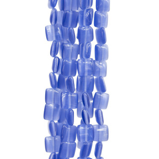 Cuadrado Plano Ojo De Gato Azul Claro 6mm