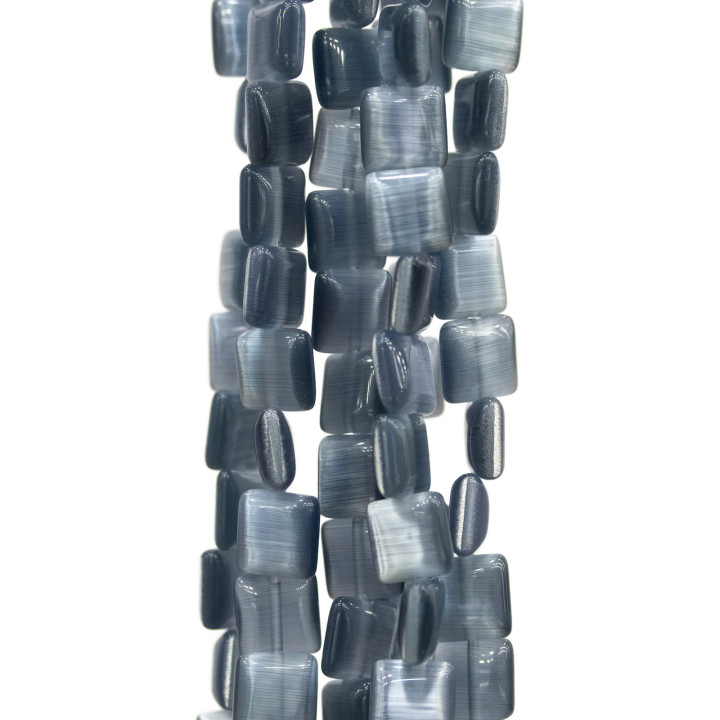 Cat's Eye Flat Square 6mm Dark Grey