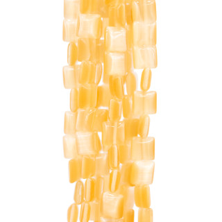 Katzenauge quadratisch quadratisch 6mm Pfirsich