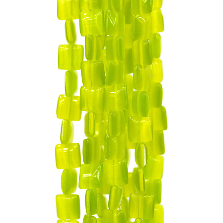Carré Plat Oeil de Chat 6mm Vert Acide