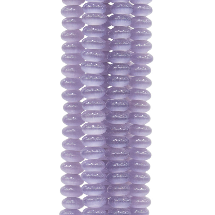 Katzenauge Rondelle 8x4mm Flieder