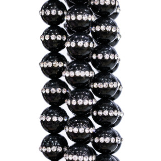 Onyx With Smooth Round Rhinestones 06mm