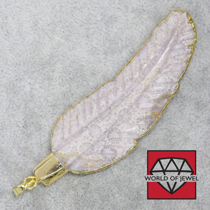 Pendente Di Agata Fossile Grezza Bordato Oro 25-80mm 2pz