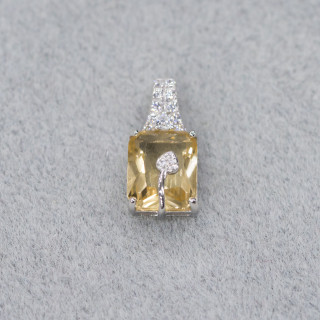 925 Sterling Silber Anhänger 8x18mm Champagner