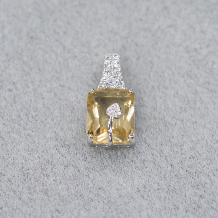 Colgante de Plata de Ley 925 8x18mm Champán