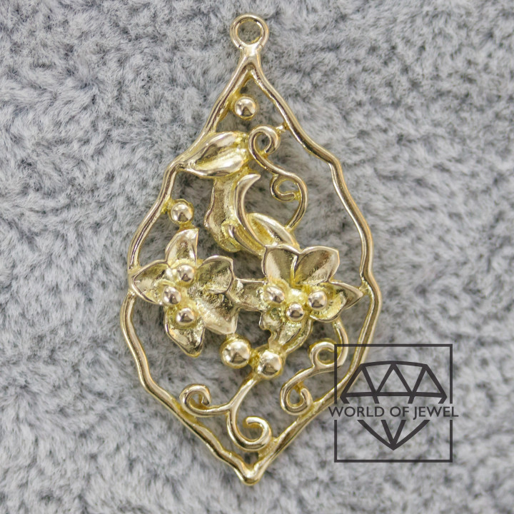 Pendentif Fantaisie Bronze 19x34mm 20pcs