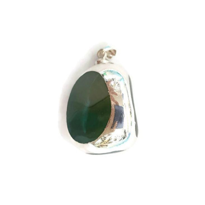 Pendentifs Agate Bordée Dorée 15-20mm 6pcs