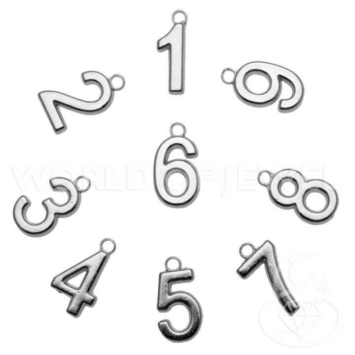 Pendenti Di Ottone Numeri Arabi 1000gr Rodiato