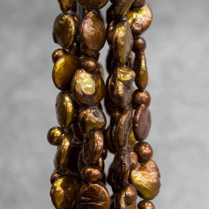 Cheap Baroque River Pearls 10-15mm Golden Yellow