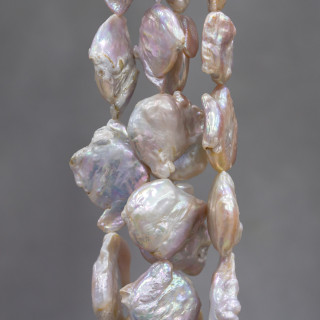 Perle Di Fiume Barocche Piatte (YHG) Lilla  80-90gr