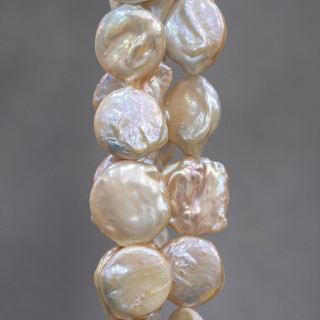 Perlas Planas Barrocas de Río (YJG) Rosa 70-80gr