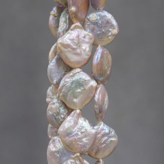 Flat Baroque River Pearls (YQG) Λιλά 70-80γρ