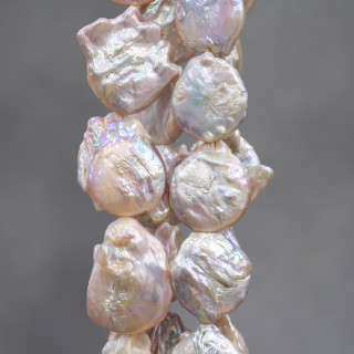 Flat Baroque River Pearls (YQG) Flieder 80-90gr