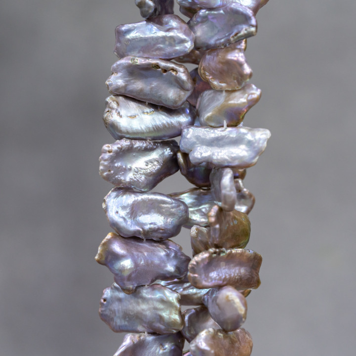 Keshi River Pearls (GHY) Lilas 80-90gr