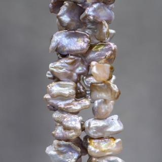 Perlas De Río Keshi (GSM) Lila 70-80gr