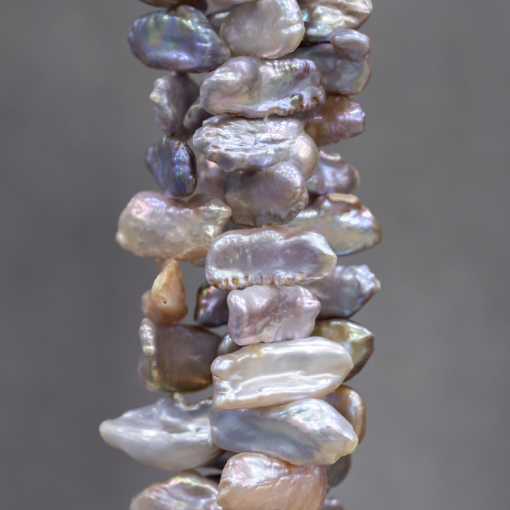 Keshi River Pearls (GWK) 80-90gr Lilas