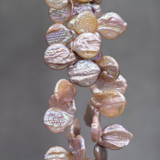 Flat River Pearls Tropfen Flieder Briolette