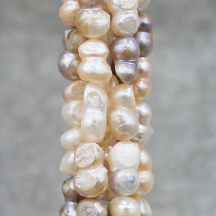 Multicolor Baroque Rice River Pearls 10-18mm