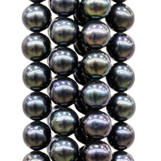 Round River Pearls 7,5-8,0mm A+ Dark Grey Thaiti
