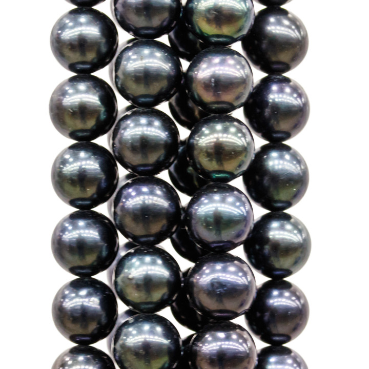 Round River Pearls 7.5-8.0mm A+ Dark Gray Thaiti