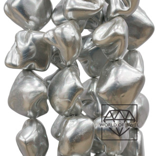 Perles de Majorque Irrégulières Pepita 14-18mm Gris