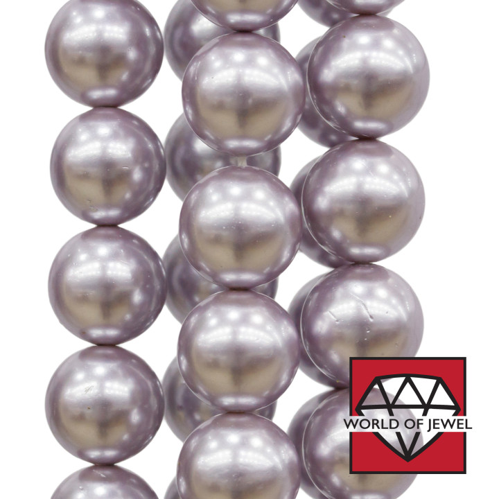 Mallorca Pearls Lavendel rund glatt 14mm