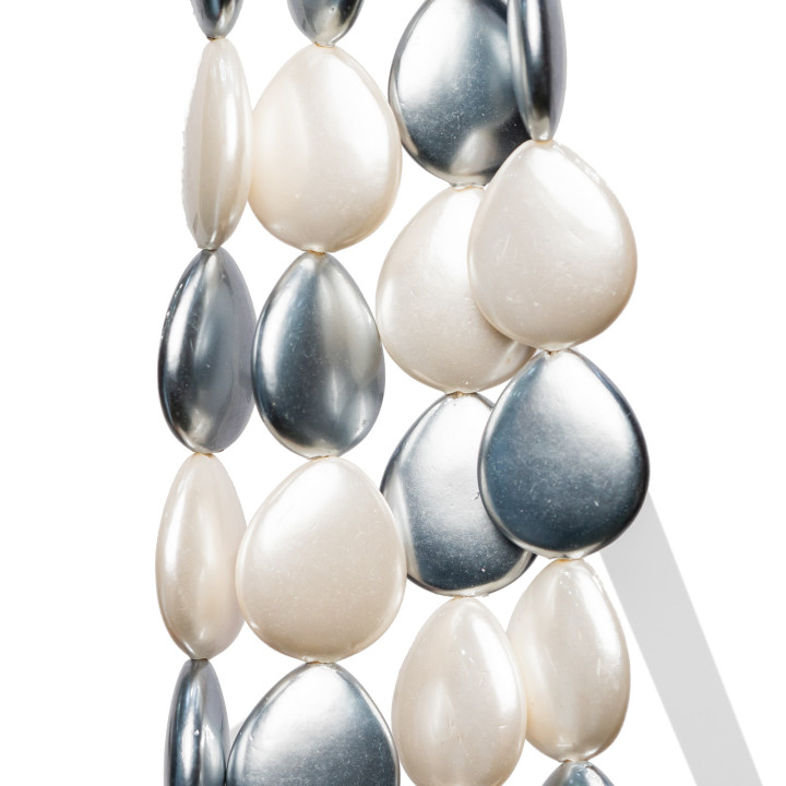 Perles de Majorque Multicolor Drops Plate 15x18mm MOD2