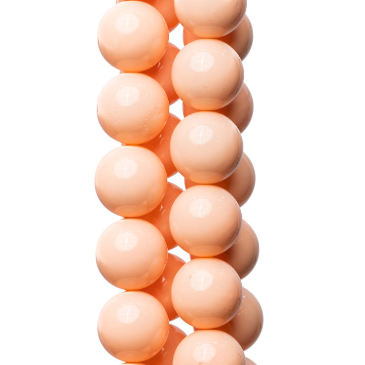 Perles de Majorque Rose Pastel Ronde Lisse 18mm