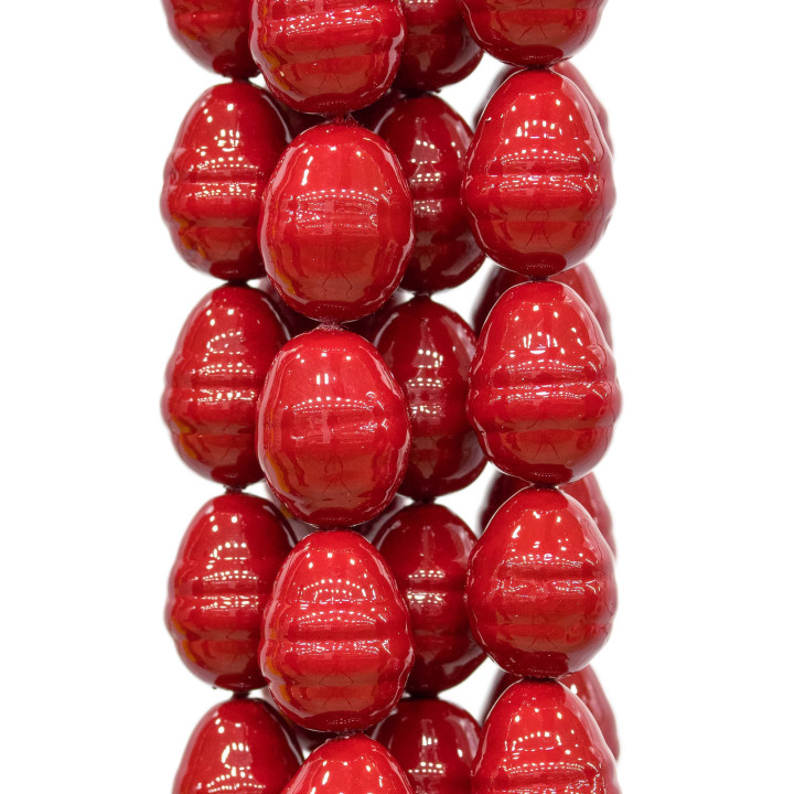 Pearls of Mallorca Rot Barock Unregelmäßig 13x18mm