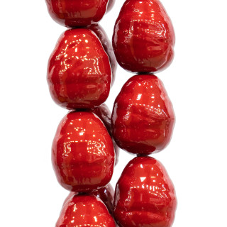 Pearls of Mallorca Rot Barock Unregelmäßig 18x24mm