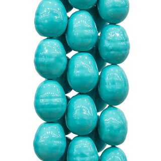 Perles de Majorque Turquoise Baroque Irrégulière 13x18mm