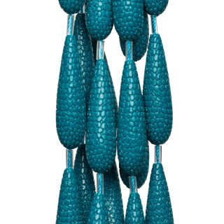 Perles Résine Goutte Fil 10x38mm Turquoise