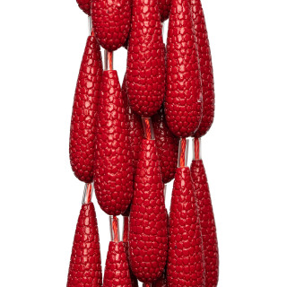 Perles Résine Goutte Fil 10x38mm Rouge